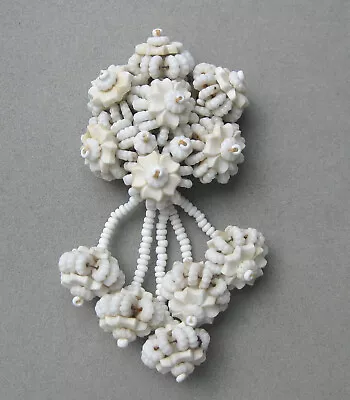 Vintage Early MIRIAM HASKELL PIN Molded Glass Flowers/ Beads • $45
