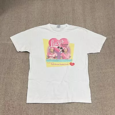 Vintage I Love Lucy Shirt Mens Large White 1990s Chocolate Factory TV Ep 39 • $22.95