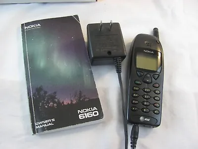 Nokia AT&T 6160 Cell Phone Vintage Powers Up With Box Charger & Manual • $17.99