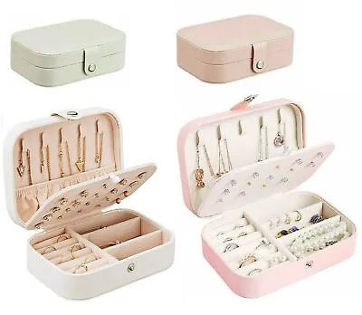 £7.89 • Buy Portable Jewellery Box Organizer Travel Boxes Jewelry Ornaments Storage Case UK
