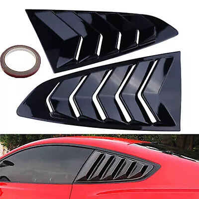 For 2015-2023 Ford Mustang Gloss Black Side Vent Window 1/4 Quarter Scoop Louver • $36.54