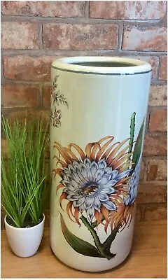 Sunflower Floral Ceramic Umbrella Stand/ Walking Stick Stand Large Vase MIN0831 • £39.95