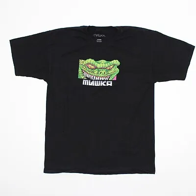 Mishka MNWKA Shirt Mens L Black Cotton Graphic Street Wear Reptile MADE IN USA • $19.99