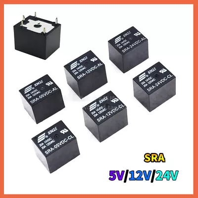 5V 12V 24V Mini Relay SPDT 4-Pins 5-Pins PCB General Purpose Relay SRA Series • $2.15