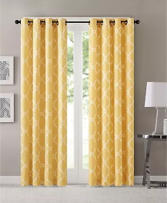 Madison Park Saratoga 50 X 95  Window  Curtain Light Filtering Fretwork Print   • $30.07