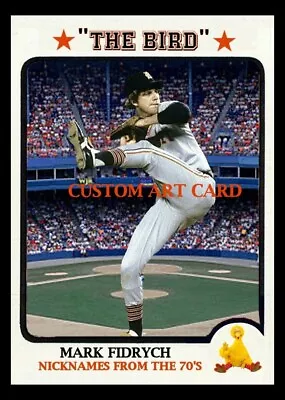 Detroit Tigers Mark Fidrych Nicknames Custom Art Baseball Card Blank Back • $6.28