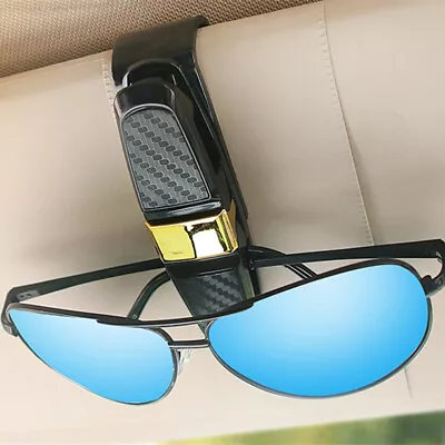 Car Accessories SUV Sun Visor Glasses Sunglasses Card Ticket Holder Clip Black • £3.56