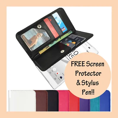 NEW PU Leather Flip Case Wallet Stand Cover For SONY Xperia Z1 Z2 Z3 Z5 Compact • $6.95