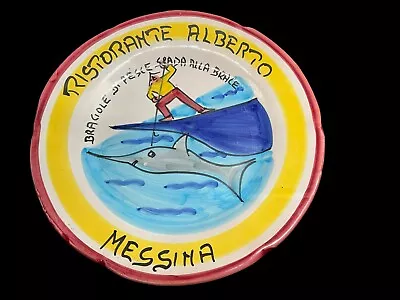 Vietri Sul Mare Ristorante Alberto Luncheon Plate 9 1/4  Braciole De Pesce FISH • $35