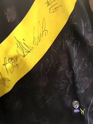 $1500 • Buy Richmond Tigers Signed 2019 Premiers AFL Jumper Gurnesey Jersey