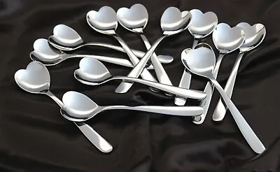 NEW Lot Of 12 Demitasse  Espresso 5  Spoons Alessi Delta 1st Class Airline HEART • $8.99