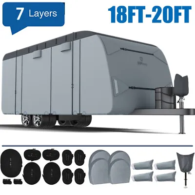 7-Ply Waterproof RV Cover For Motorhome Wheel Camper Storage 18'-20' FT • $183.35