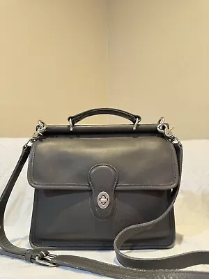 VINTAGE Coach Willis Legacy Bag 9927 Gray Leather Nickel Hardware • $140.50