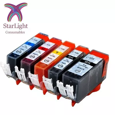 5 Ink Cartridge PGI-525 CLI-526 For Canon IP4850 MG6150 MG6250 MG5150 • £6.70