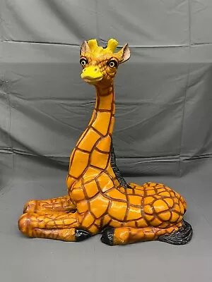 Scarce 1975 Vintage Universal Statuary Large 23  Sitting Giraffe • $275