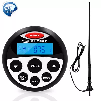 Marine Stereo Bluetooth Receiver Car FM AM Radio + Antenna For ATV UTV Boat • $59.99