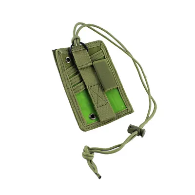 Tactical ID Card Holder With Neck Lanyard Organizer Hook&Loop Patch Badge Holder • $9.89