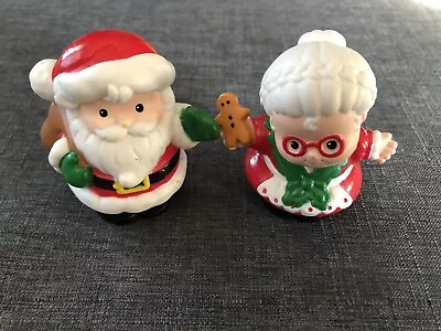 Fisher-Price Christmas Little People Lot Of 2 Santa & Mrs. Claus • $14.90