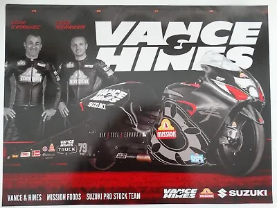 2023 Vance & Hines Team Suzuki Poster: Eddie Krawiec & Gage Herrera • $9.95