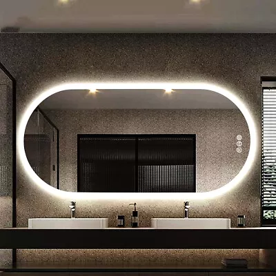 Large Oval Bathroom LED Lighted Mirror Backlit Anti-fog Makeup Mirror W/ AU Plug • $139.95