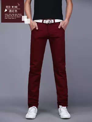 Men's Stretch Dress Pants Slim Fit Skinny Chino Pants (US Seller) • $24.98