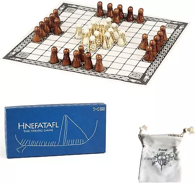 NMS Hnefatafl - The Viking Game - Includes Uniquely Designed Cotton Drawstring P • $98.99