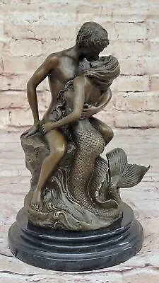 Rare Original Aldo Vitaleh Bronze Sculpture Mermaid Collectible Nude Statue Art • $209.50