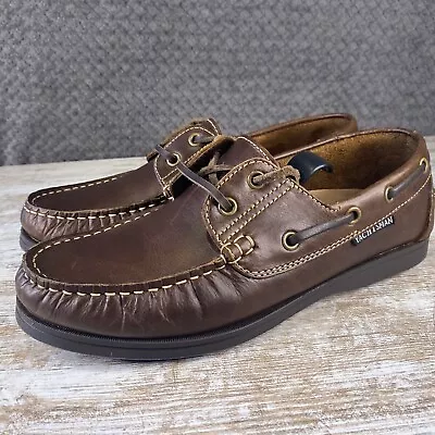 £28.99 • Buy Yachtsman Deck  Boat Leather Mocbrown Shoes Size Uk 7 Eu 41