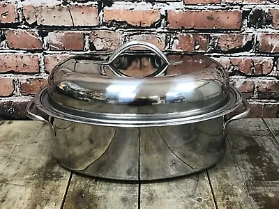 Vollrath Stainless Steel Oval Roaster Roasting Pan 15  X 11”x 8  • $39.95