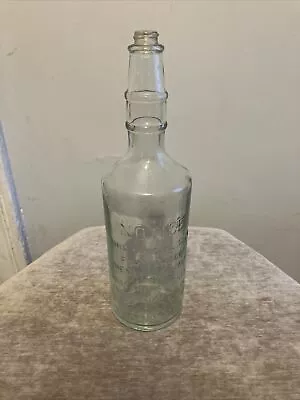 Antique Vintage T Noonan & Sons Glass Barber's Bottle Ribbed Neck • $42