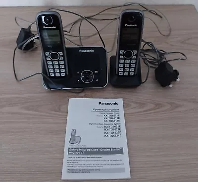 Panasonic Digital Cordless Answering Machine Phone With 2 Handsets • £16