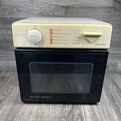 Sharp Half Pint Carousel II Microwave White Vintage Tested R-1M53 • $69.95