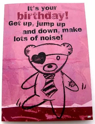 £2.90 • Buy Birthday Greetings Cards Dark Dudes Teddy Dude Card With Friendship Bracelet