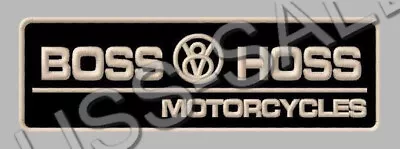 BOSS HOSS V8 MOTORCYCLES EMBROIDERED PATCH IRON/SEW ON ~5-3/4  X 1-7/8  TRIKES • $12