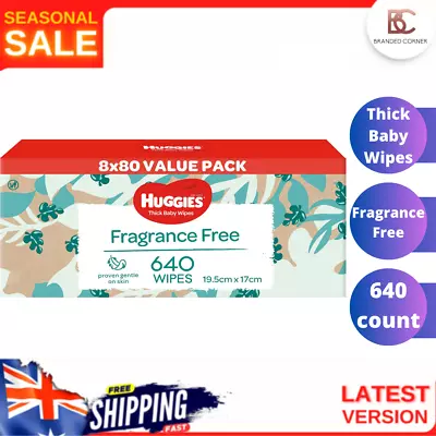 $30.99 • Buy 640 HUGGIES Thick Baby Bulk Mega Pack Wet Wipes Fragrance Free 30% OFF.