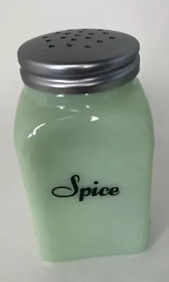 $8.99 • Buy Jadeite SPICE Art Deco Green Milk Glass Vintage-Style Shaker