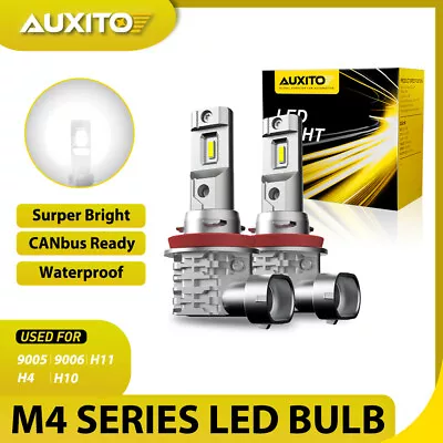 H4 H10 H11 9005 9006 LED Headlight Fog Light Light Bulbs Canbus Error Free M4 • $7.99