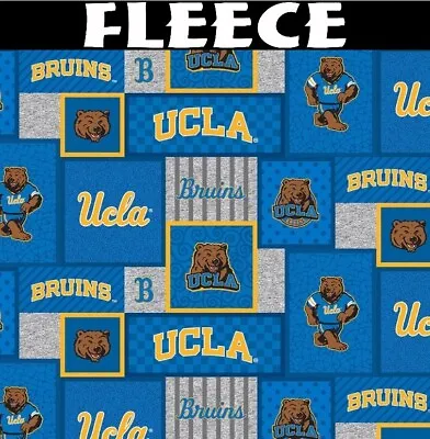 NCAA UCLA Patch Fleece Fabric By The Yard(Free Shipping!!!) • £21.15