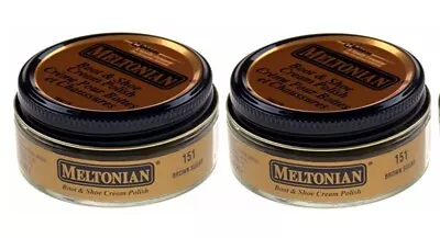 Meltonian Boot & Shoe Cream Polish 1.55 Oz Color Brown Sugar #151  2 Pack • $9.99