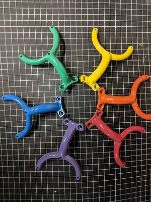 $19.99 • Buy Set Of 6 Multicolored Rainbow Ceiling Fan Blade Arms Brackets For Kids Ceiling F