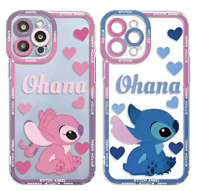 IPhone 15 Clear Case With Ohana Stitch Angel Design – Couples Case & Protective • £4.99