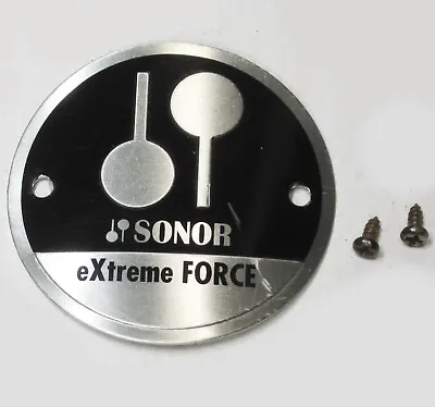 Hard To Find SONOR EXtreme FORCE Logo Drum BADGE W/ Screws For SNARE BASS TOM • $13.50