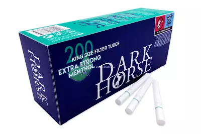 DARK HORSE Extra Strong Menthol 3x200 Empty Cigarette Filter Tubes (600 Total) • $26