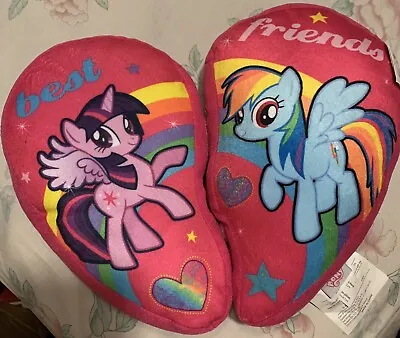 My Little Pony Pillow Best Friends Heart Plush Twilight Sparkle/rainbow Dash • $14.99