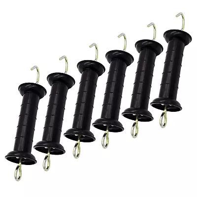 6 Pcs Plastic Electric Fence Gate Handle Insulators Gate Handle With Spring (Bl • $26.24