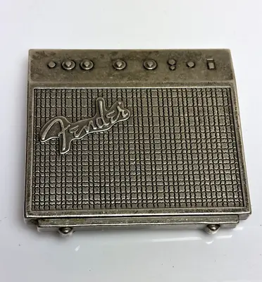 Vintage Fender Guitar Amp Silver Tone Mens Belt Buckle ~ Amplifier • $35