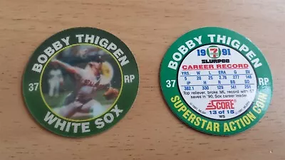 1991 7-11 Slurpee Mideast Coin #13 Bobby Thigpen White Sox • $1.99