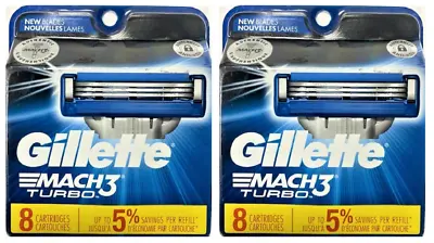 Gillette Mach3 Turbo Razor Blade Cartridges. 8 Count (2 Pack) • $29.99