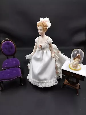 Vintage Porcelain Bride Doll Rosemary Tucker Dollhouse Miniature 1:12 • $199