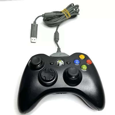 Genuine Official Microsoft Xbox 360 Controller Wired Black • $29.99